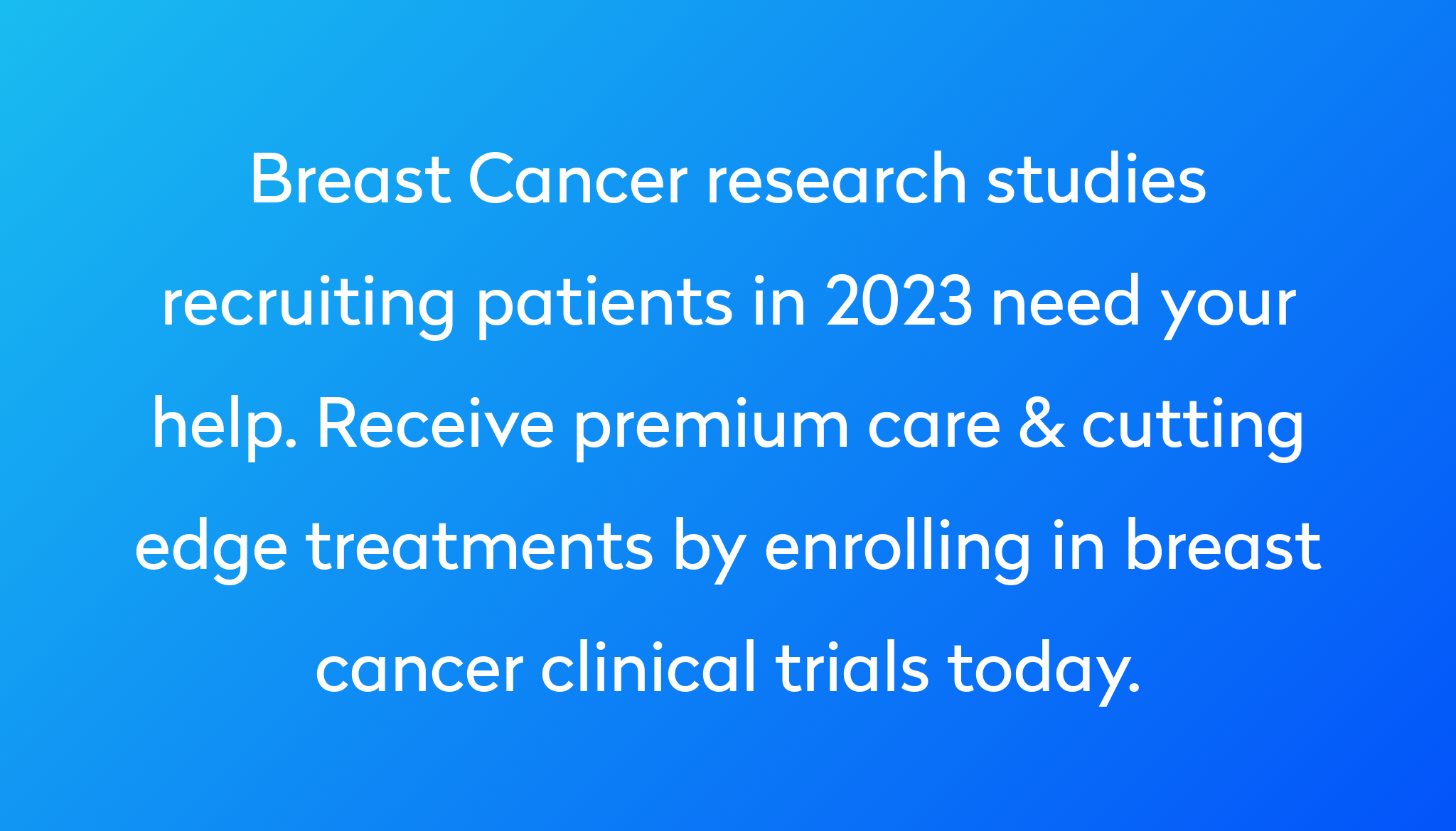 breast cancer research studies